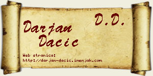 Darjan Dačić vizit kartica